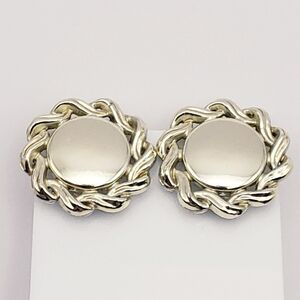 Vintage TARA Gold Tone Woven Clip Earrings